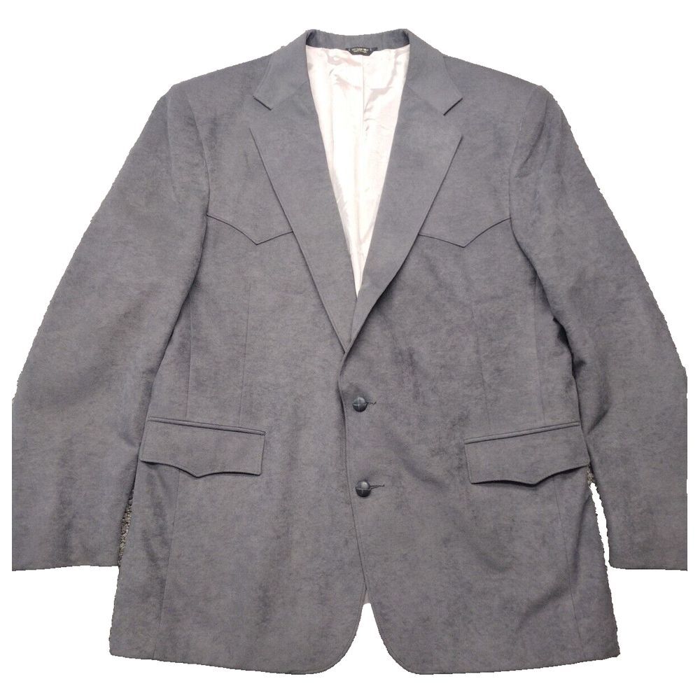 NWT Pagano West Vintage USA Gray Rockabilly Blazer western sport coat 48L NOS